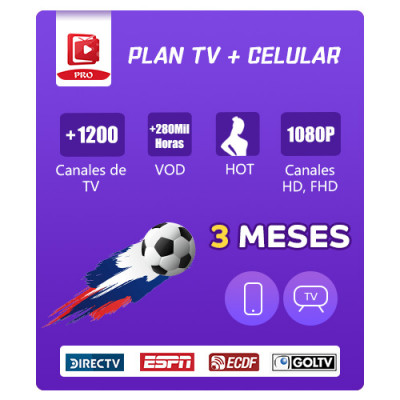 Plan TV + Celular (Trimestral 3 Meses)